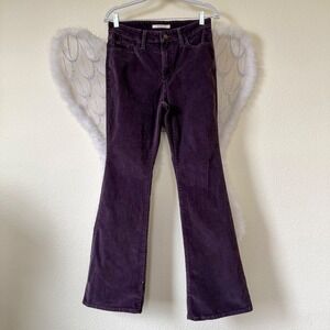 Levi's 726 Flare Corduroy Pants Women's Size 29 Purple High Rise Retro Boho